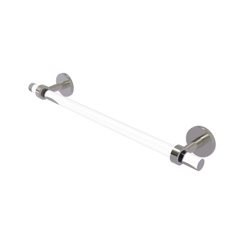 Barre à serviettes murale clearview, Nickel satiné, H 3,8 po x l 34 po x P 2,6 po