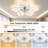 25" 7 - Blade Reversible Dimmable Led Flush Mount Ceiling Fan With Remote Control And App-1874008775