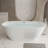 59'' acrylic freestanding bathtub with unique diamond pattern design: spacious oval shape
