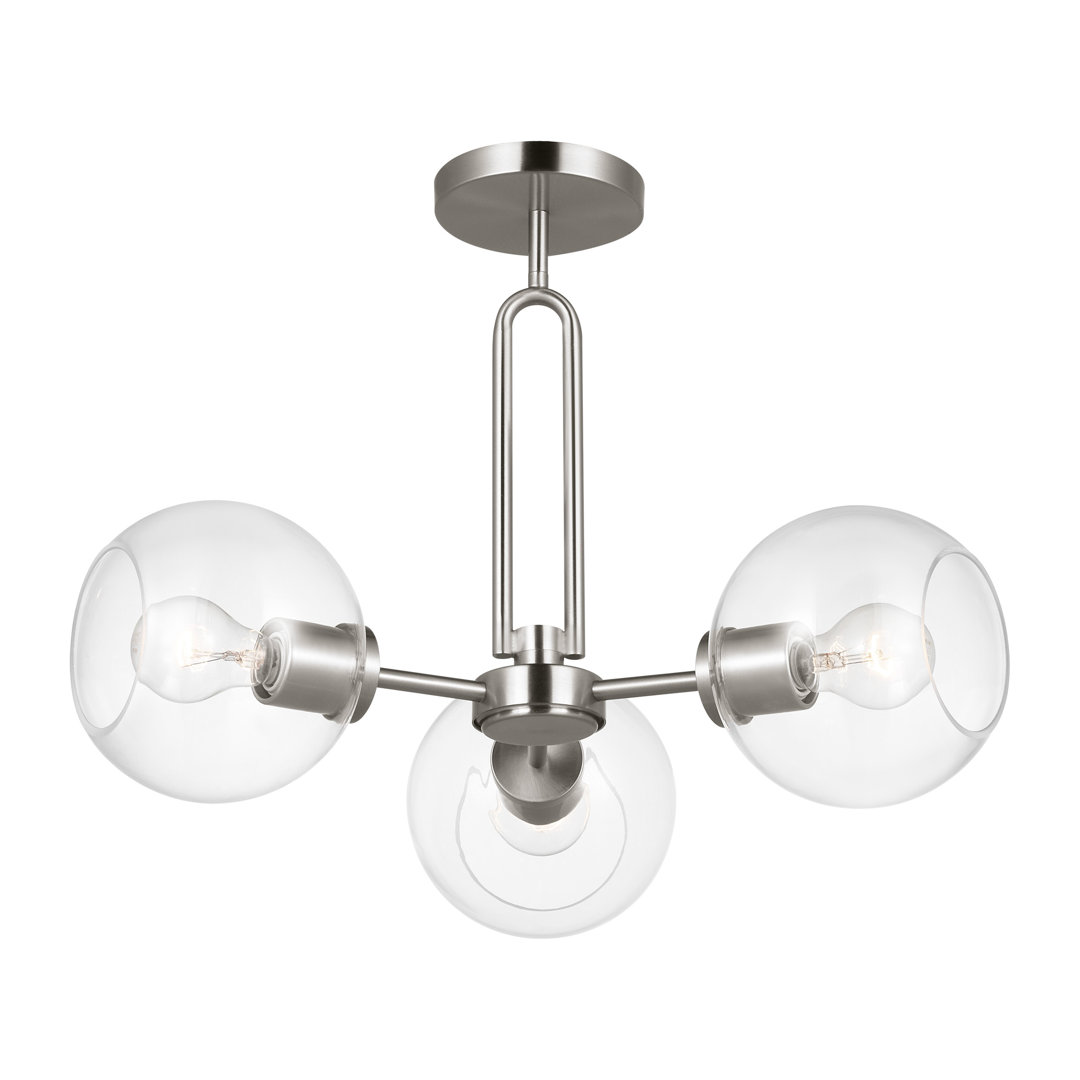 Herma Glass Semi Flush Mount AllModern 