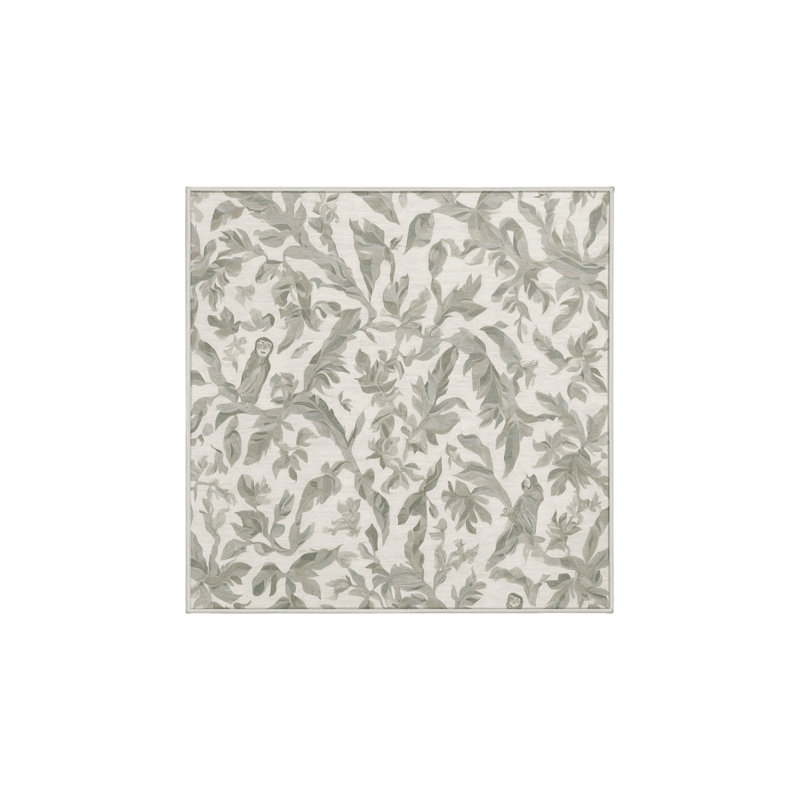 Tapis beige soyeux et moelleux, Carré 5 pi