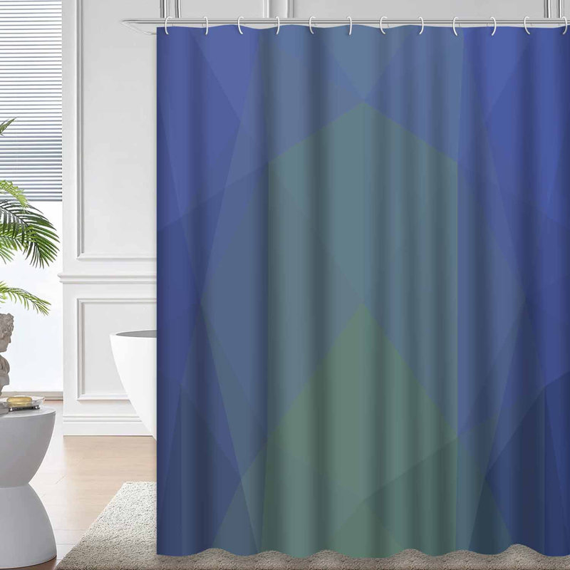 Rideau de douche vert clair avec 12 crochets, L 72 po x l 78 po