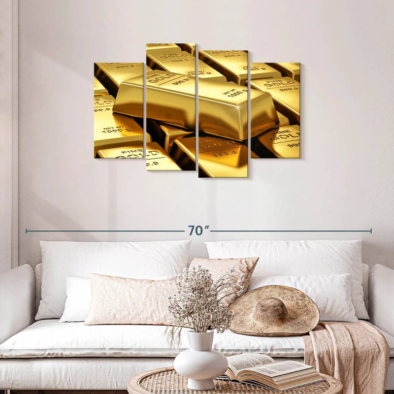 Kerner Gold Bars, 27" H x 43" W