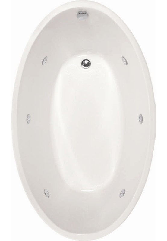 Carli 60'' L Air Bathtub, White, Satin Brass