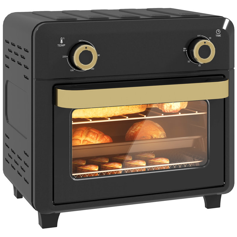 HOMCOM 10L Air Fryer Oven, Black