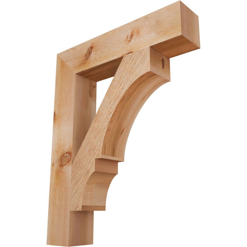 Support de bloc Balboa, Cèdre rouge de l'Ouest brut, L 6 po x P 30 po x H 38 po