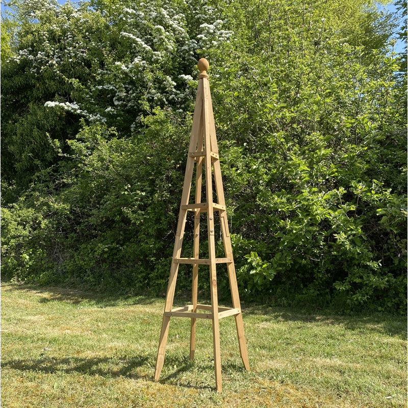 Chartrand 150cm H x 35cm W Wood Obelisk Trellis