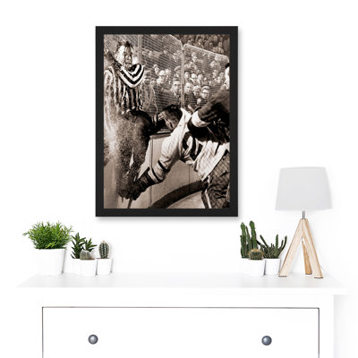 Sport Photo Ice Hockey Slam Howe Hannigan Cool - Single Picture Frame Art Prints
