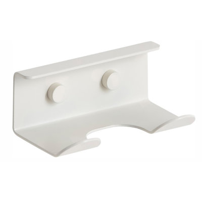 Slim matte white towel hook. Robe hook