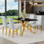Dining Table Sets(must Include Both Table And Chair), 63 Inch Glass Marble Modern Home Set
