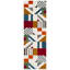 Garima Geometric Ivory/Peacock Blue Area Rug-29575449