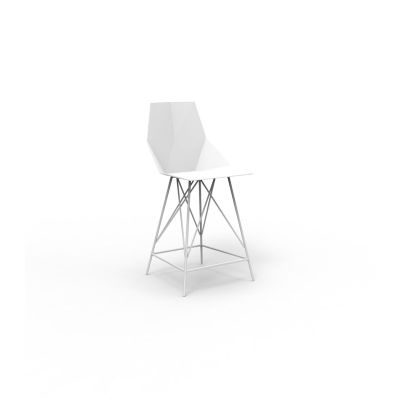 Tabouret de bar 29,5 po Faz, Blanc, Tabouret de comptoir (siège d'une hauteur de 26 p