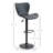 Swivel Upholstered Adjustable Height Counter Stool with Metal Frame-538647824