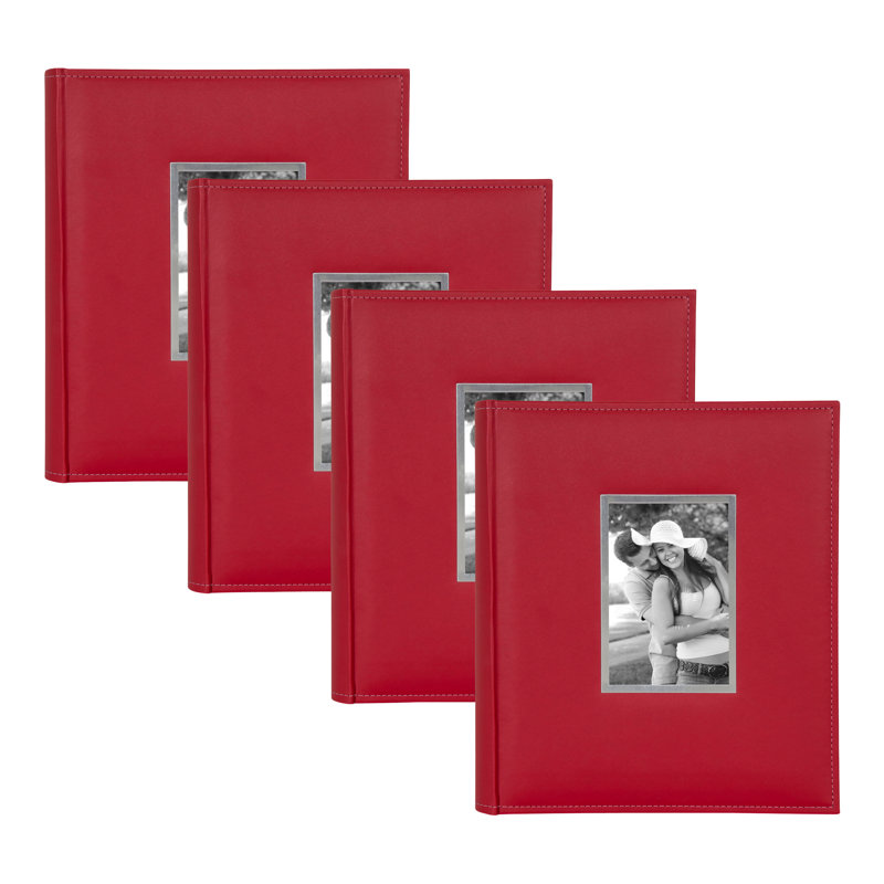 Album élégant, Rouge, H 13 po x l 11,5 po
