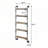 Oak and Sandy Black Rectangle 5-Tier Wall Shelf