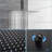 Dual Shower Head - 10 Inch Ceiling Mount Square Shower System with Rough-in Valve,Matte black-129763788