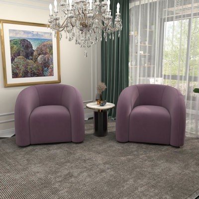 Fauteuil demi-tonneau pivotant de 34,6 po Briggette