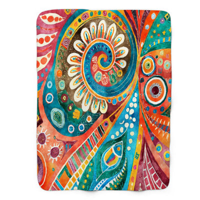 Trippy Texture Tapestry Throw Blanket