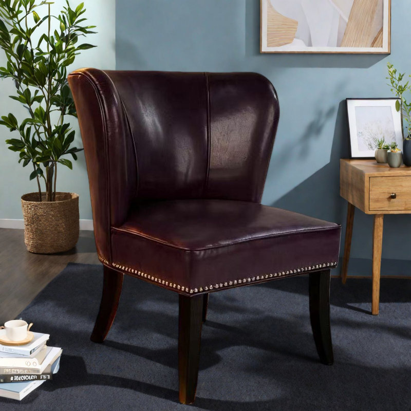 Fauteuil d'appoint confortable en cuir Pu