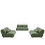 Green Modular Living Room Sofa – Stylish Chenille Fabric Sofa With 70-Degree Reclined Backrest And Cylindrical Pillows-1039181362