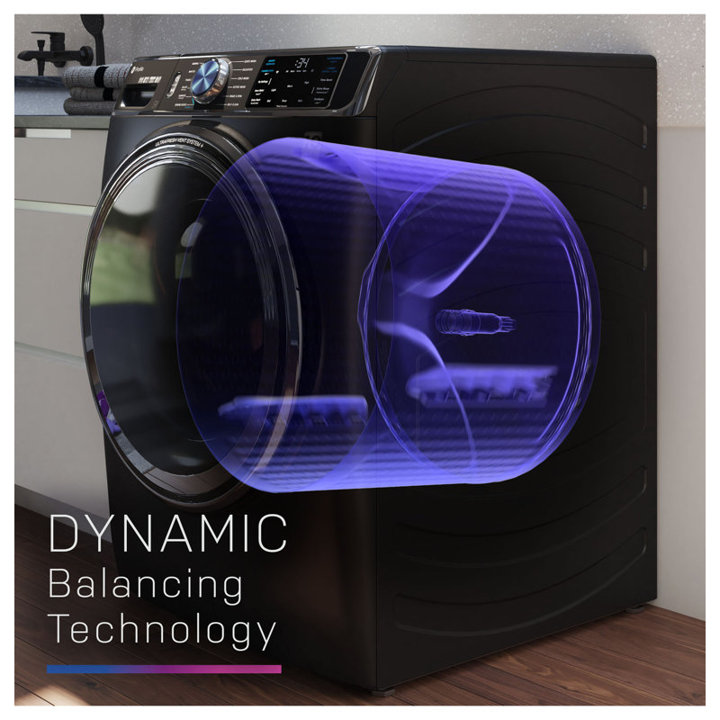 5.3 Cu. Ft. High Efficiency Smart Front Load Washer in Silver/Black