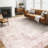 Modern Abstract Area Rug Non Slip Washable Rugs for Living Room Bedroom-Pink-82851853-74968590