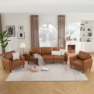 Ensemble de salon avec canapé 91,73 po et 2 fauteuils