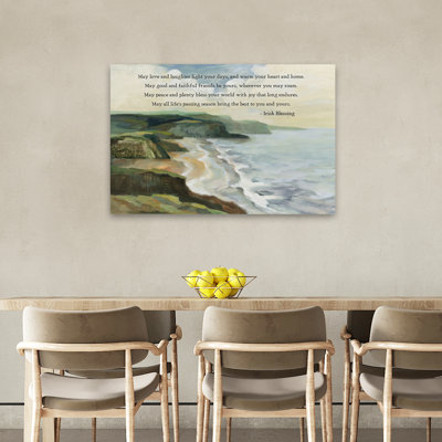 Irish Coast Blessing Coastal Blue Gray Landscape Beach Blessing