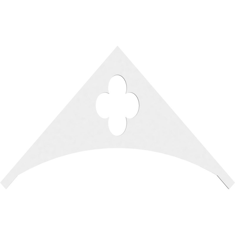 Turner Signature Urethane Gable Pediment, Primed Tan, 21" H x 36" W x 1" D, 14/12