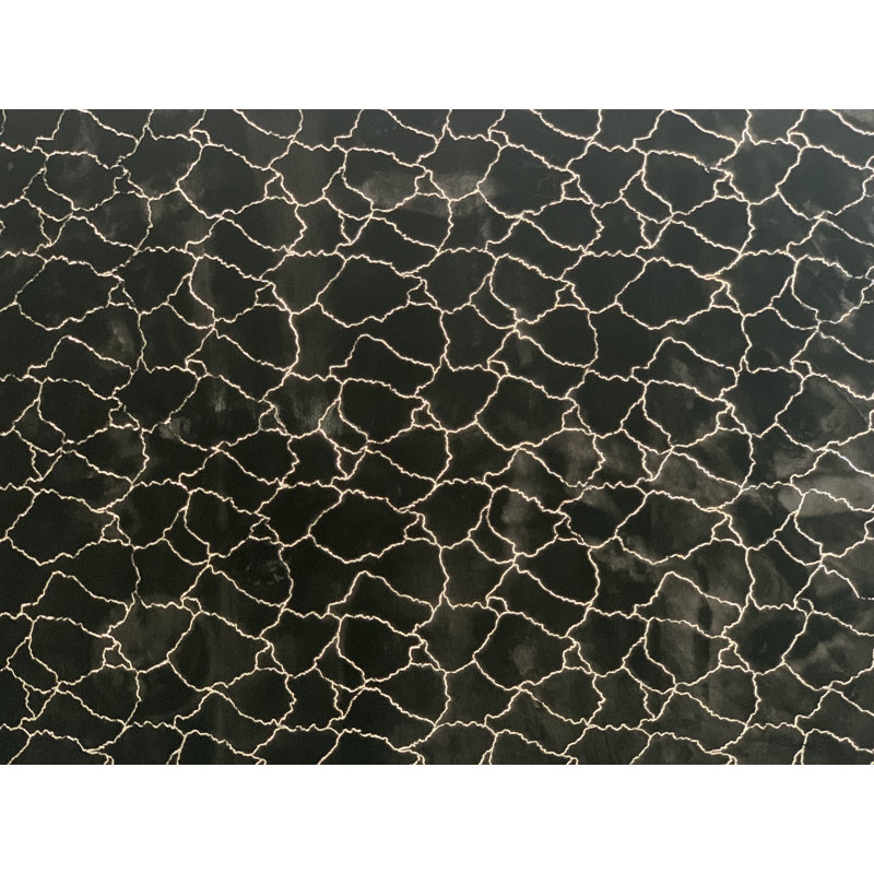 Marbre en fausse fourrure Metallica, Rétaculaire 7 pi 8 po x 10 pi 4 po