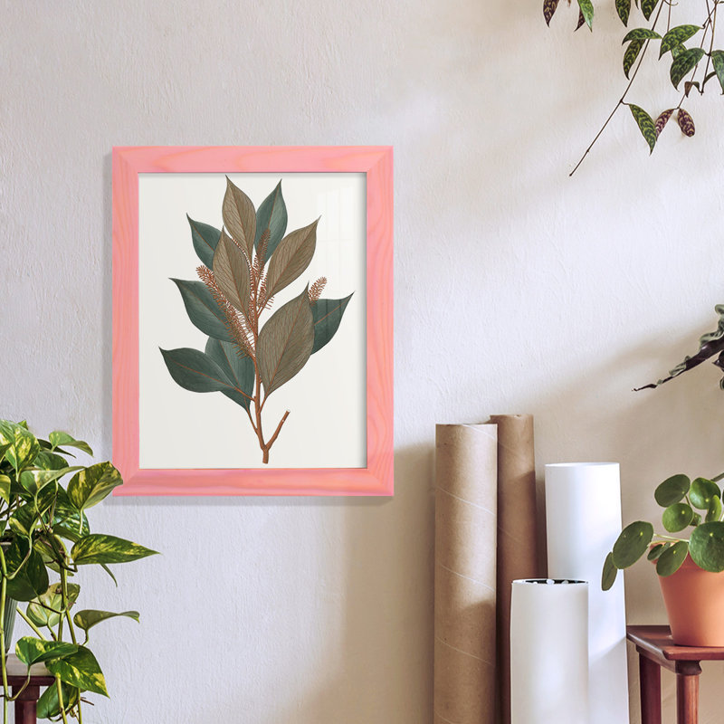 Fall Foliage VII, reproduction d'art encadrée, H 11 po x l 9 po x P 1 po, Rose