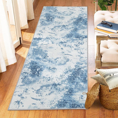 Tapis abstrait moderne jaune - Tapis antidérapant, lavable, résistant aux taches et pliable pour le salon et la chambre à coucher