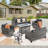 Lovall Premium All-Weather Wicker 7 - Person Patio Conversation Sets with Cushions-947041785