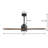 54 In 5 Solid Wood Blades Indoor Ceiling Fan With Integrated Led And Remote DC Motor, Black and Walnut-398105900-376093751