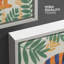 Mignon tigre orange entouré de plantes tropicales, impression sur toile encadrée-108345498-108345502