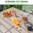 7 Pcs Outdoor Dining Set With 6 Stackable Chairs & Large Rectangle Table Garden