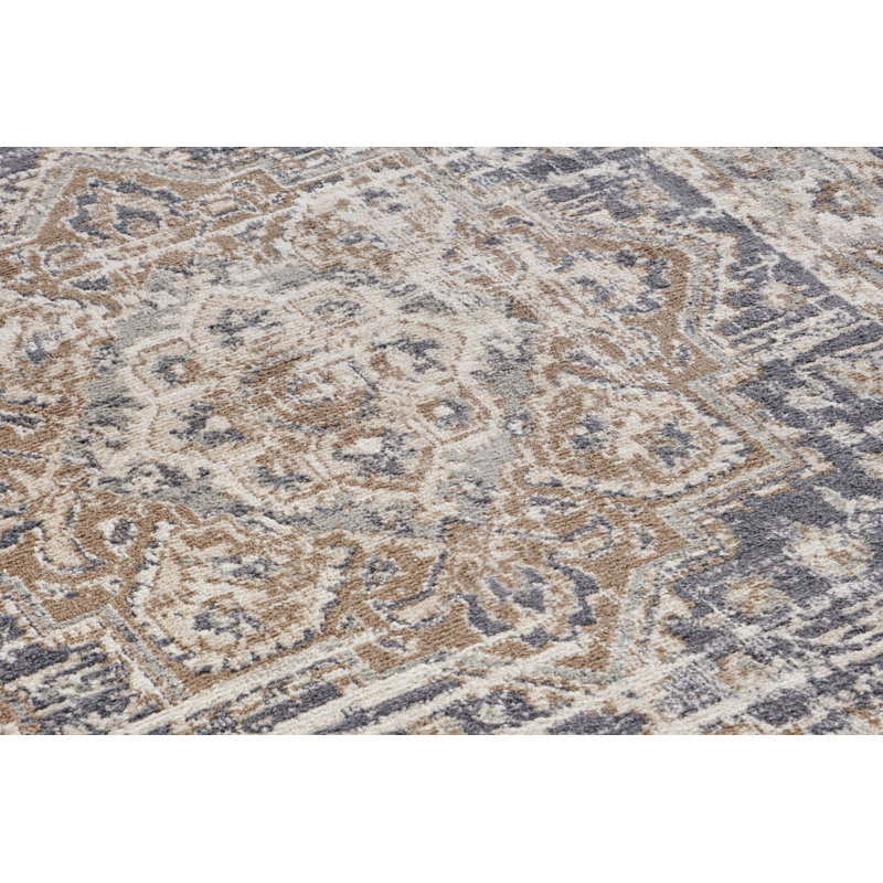 Terrain Ivory/Grey/Blue Rug, Runner 80cm x 200cm