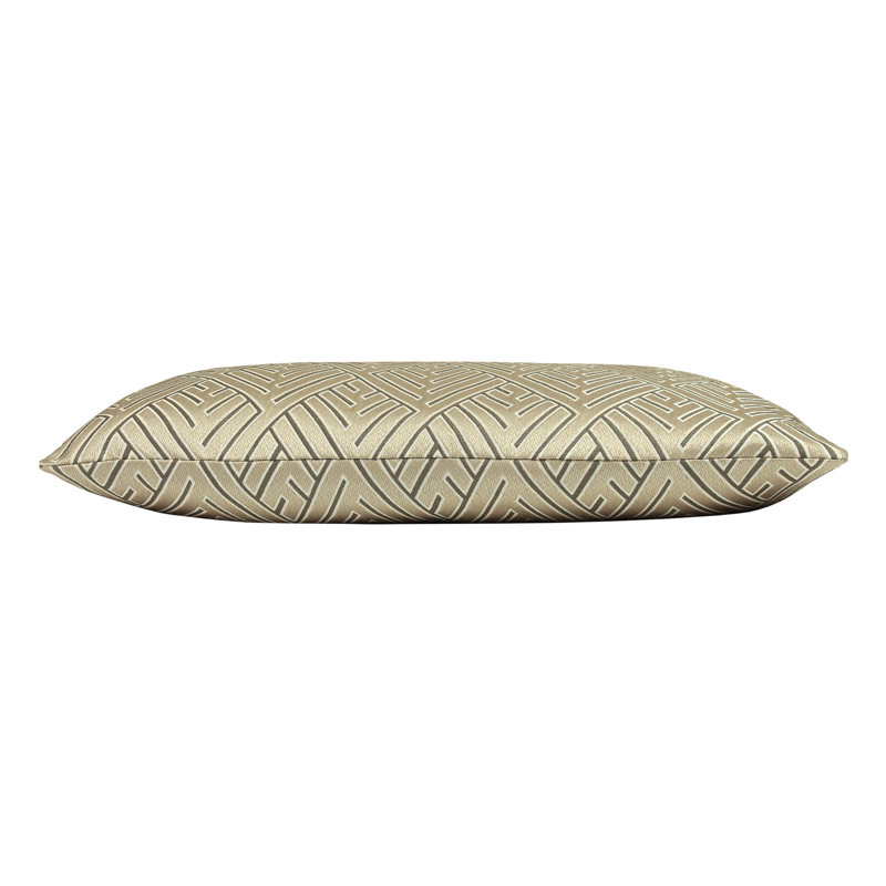 Kai Demeter Geometric Rectangular Throw Cushion, Bronze
