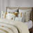 3 Piece Cotton Comforter Set Gray/Yellow Full/Queen