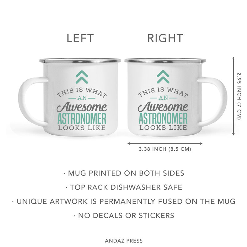 Stainless Steel Camping Mug, Astronomer Looks Like