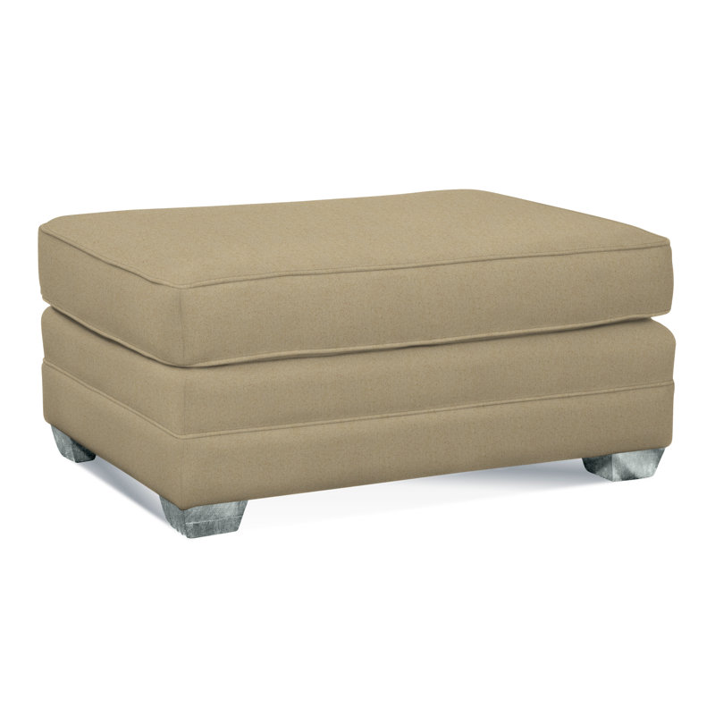 Bedford Upholstered Ottoman, Nickel , Elite Sand; 0321-74