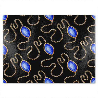 Diamond Necklaces Glass Chopping Board
