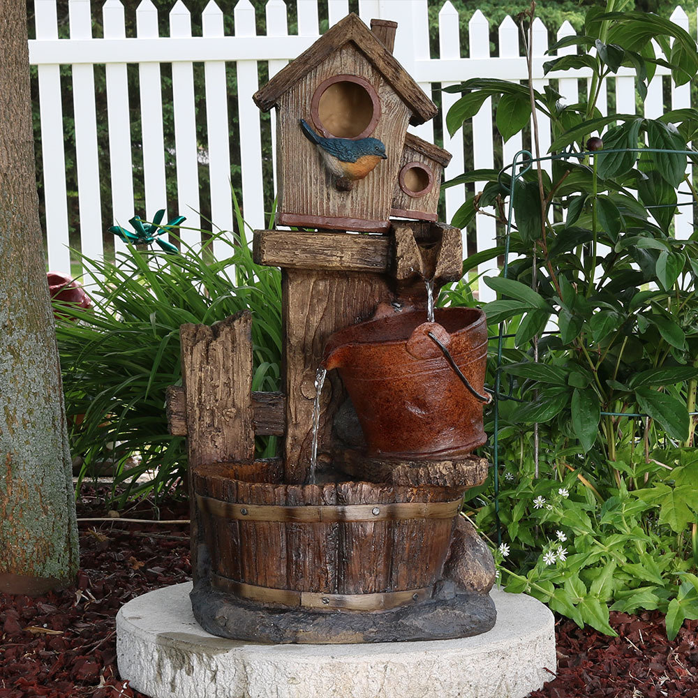 August Grove Bengal Fiberglass Garden Fountain & Reviews | Wayfair