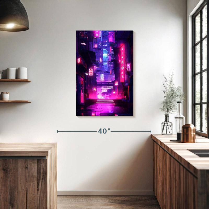 Aime Tokyo Street Neon Night Lights, 36" H x 24" W