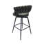 De 2 tabourets de bar tissés brun clair, pivotant à 360 °, base en métal, tabouret de comptoir rembourré avec dossier et repose-pieds pour différentes applications, paire de 28 po (2), structure solide, besoins