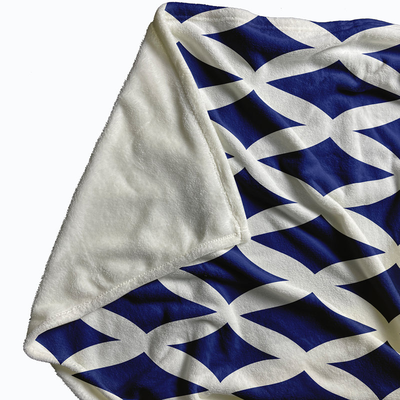 Cranston Plain Weave / Muslin Throw Blanket, Dark Blue