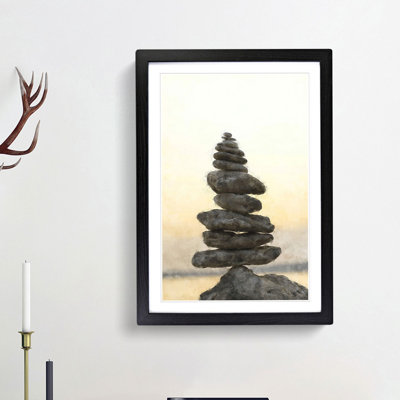 Balancing Zen Stones - Picture Frame Painting Print