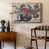 Toile avec cadre flottant or