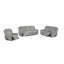 Causeuse double inclinable avec console, gris-1074846701