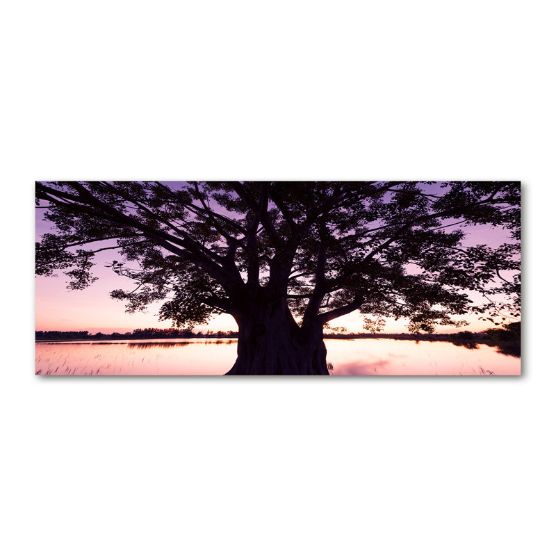 Tree And Lake - No Frame Print on Canvas